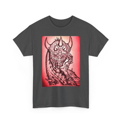 Bold Graphic Tee with Gothic Dragon Design, Unisex Cotton Shirt, Unique Art Tee, Oversized Casual Top, Gift for Art Lovers