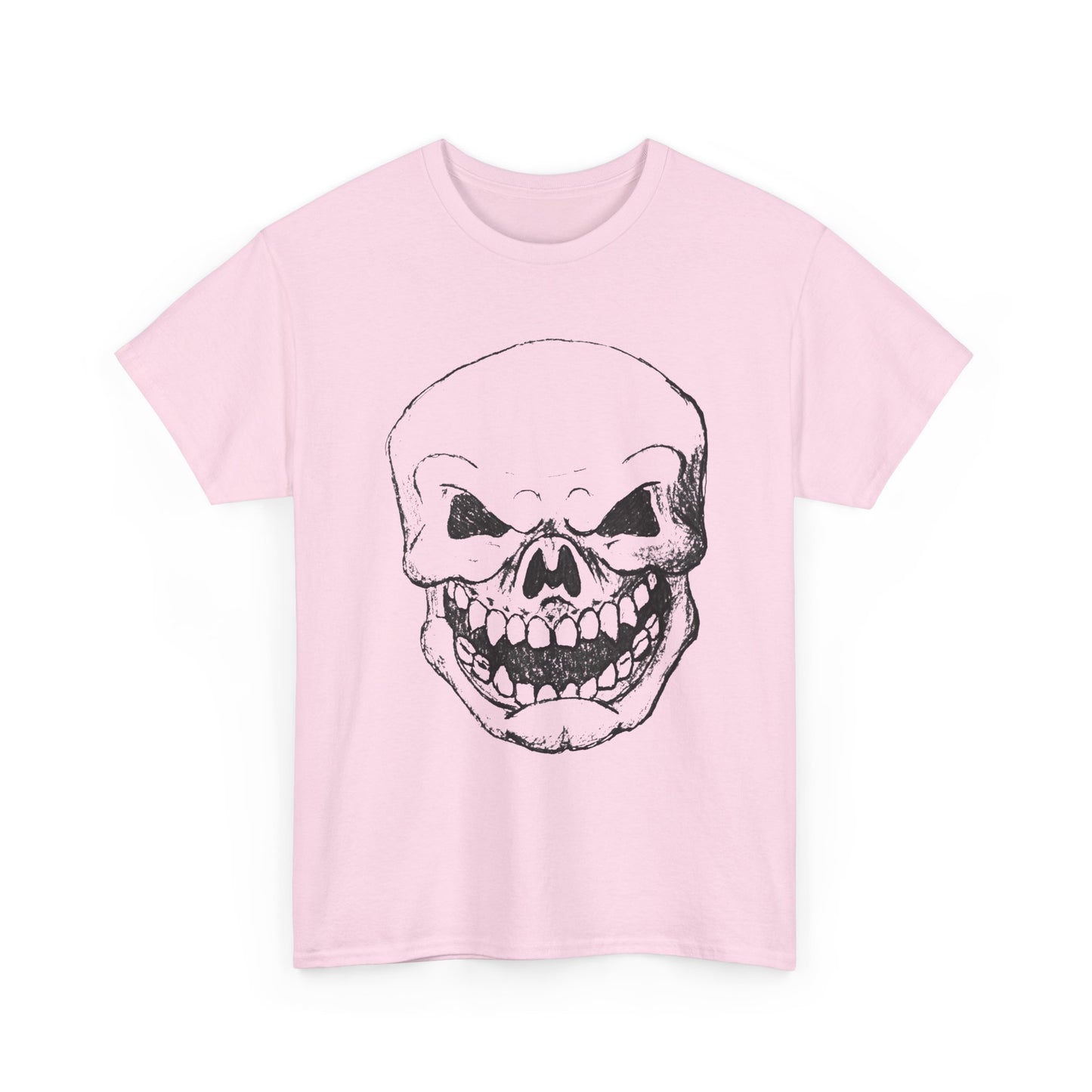Sketched Skull Tee — Grinning Skull Graphic T-Shirt