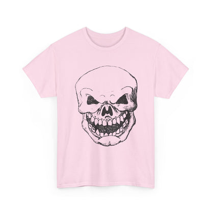 Sketched Skull Tee — Grinning Skull Graphic T-Shirt