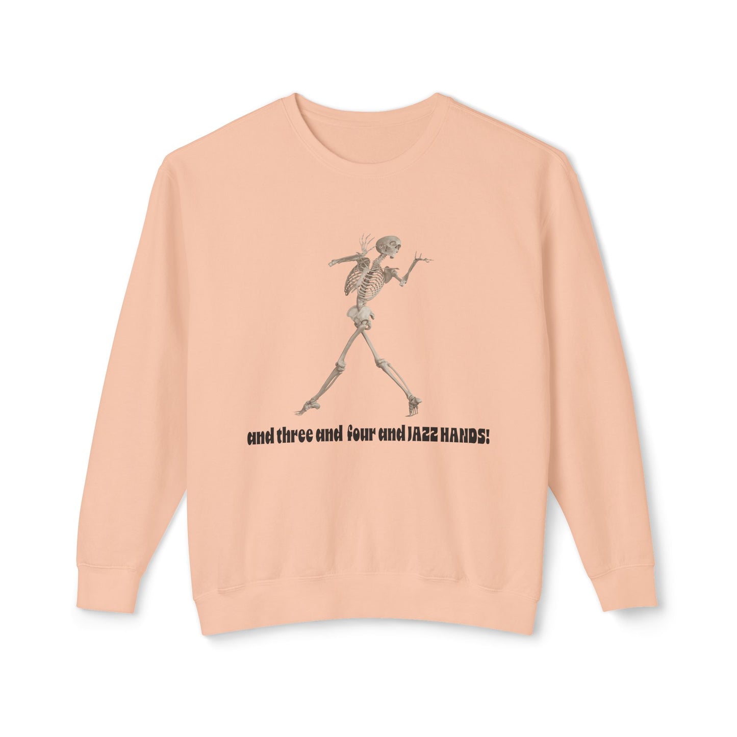 Skeleton Dance Unisex Lightweight Crewneck Sweatshirt, Halloween Sweater, Funny Gift, Casual Wear, Dance Lovers Sweatshirt, Unique Apparel