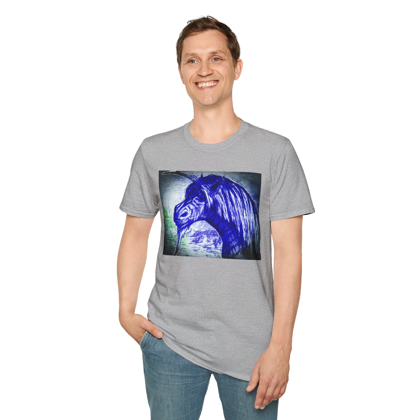 Magical Unicorn T-Shirt, Unisex Softstyle Tee, Perfect Gift for Animal Lovers, Birthday Present, Dreamy Casual Wear, Unique Graphic Tee