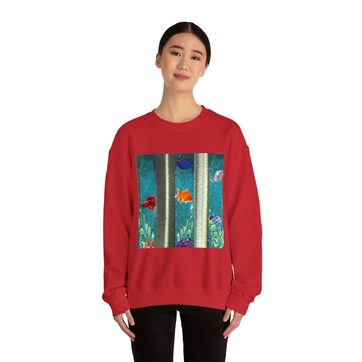 Vibrant Aquatic Sweatshirt - Cozy Outfit, Unique Gift, Everyday Comfort, Relaxing Atmosphere, Ocean Lover's Apparel