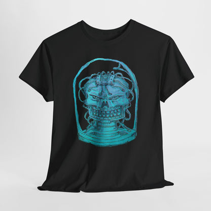 Vibrant Turquoise skull original design Unisex Heavy Cotton Tee