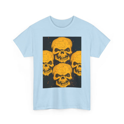 Halloween Skull  Graphic Tee, Unisex Heavy Cotton Tee, Graphic T-Shirt, Casual Wear, Unique Halloween Style, Perfect for Parties