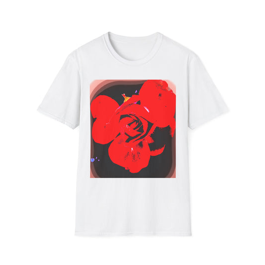 Sophie’s Saturday Floral Abstract T-Shirt — Red Rose Graphic Tee