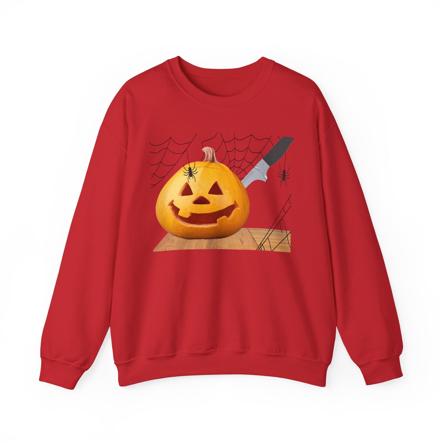 Halloween Horror Smiling Pumpkin Face Sweatshirt