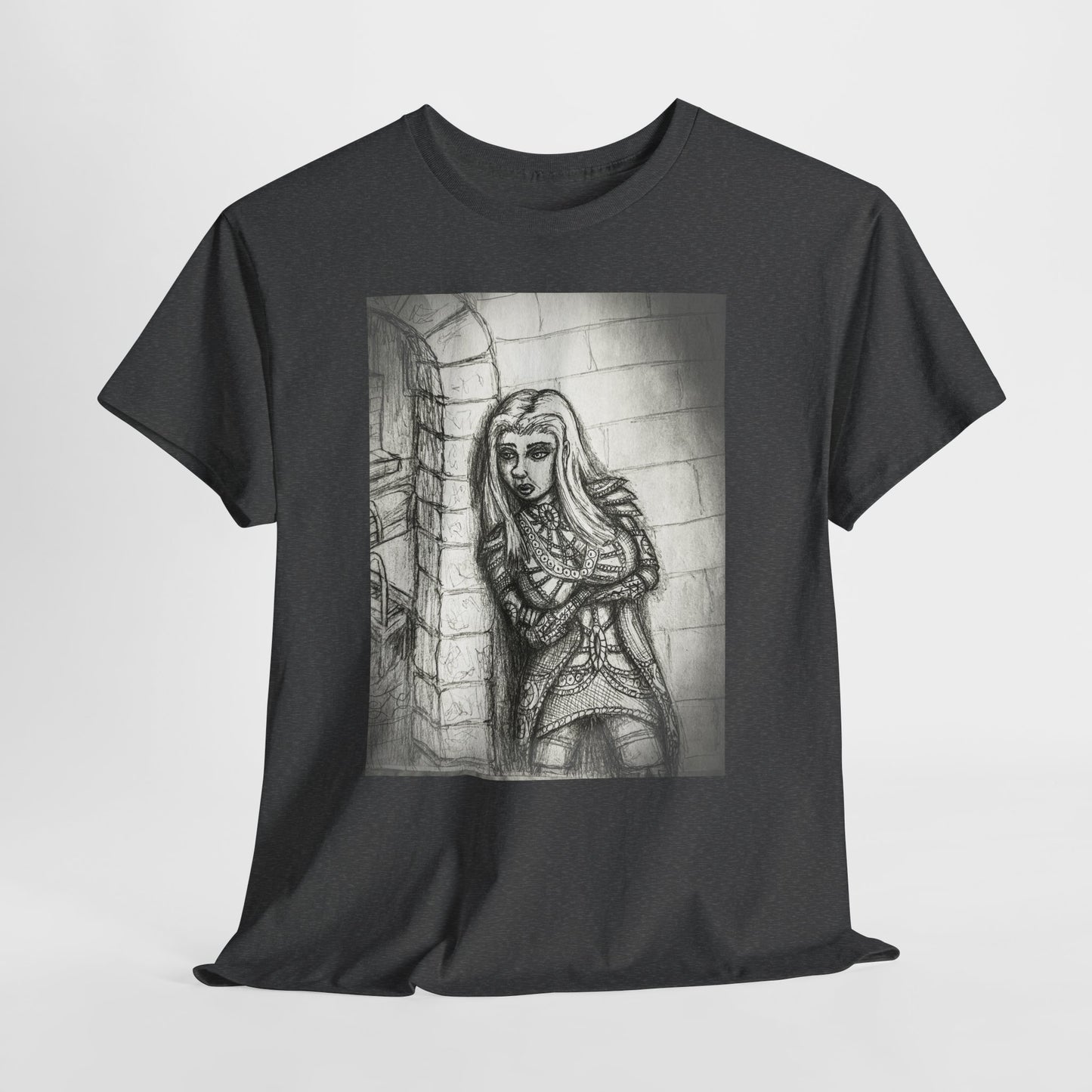 Fantasy Female Elf B & W Unisex Tee