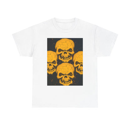Halloween Skull  Graphic Tee, Unisex Heavy Cotton Tee, Graphic T-Shirt, Casual Wear, Unique Halloween Style, Perfect for Parties
