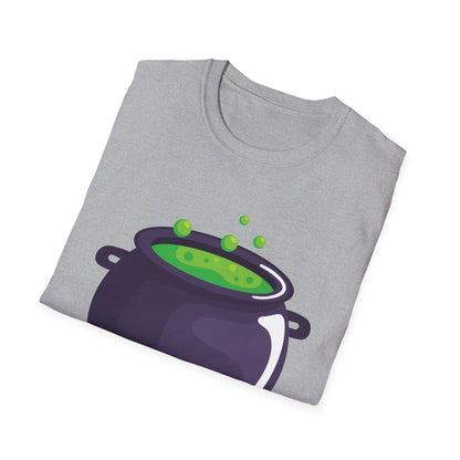 Halloween Potion Cauldron T-Shirt, Unisex Tee, Spooky Shirt, Witchy Apparel, Festival Wear, Halloween Costume
