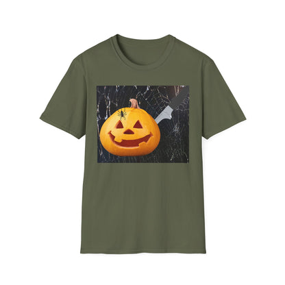 Halloween Pumpkin Horror T-Shirt, Unisex Tee, Spooky Shirt, Fall Fashion, Halloween Costume, October Celebration Gear