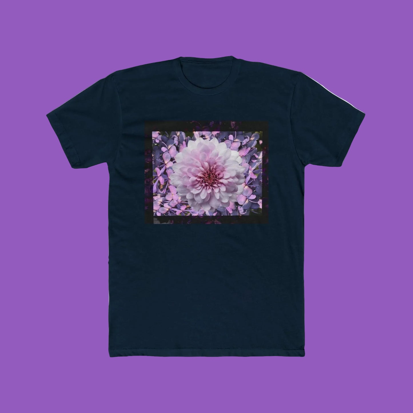 Floral Lilacs Bloom Unisex Cotton Crew Tee, Floral T-Shirt, Summer Outfit, Gift for Nature Lovers