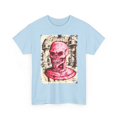Vibrant Skull Graphic Tee, Unisex Heavy Cotton Shirt, Art Tee, Halloween Apparel, Edgy Casual Wear, Unique Gift