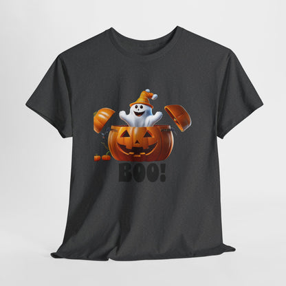 Halloween Jack-in-the-Box, unisex cotton tee