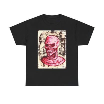 Vibrant Skull Graphic Tee, Unisex Heavy Cotton Shirt, Art Tee, Halloween Apparel, Edgy Casual Wear, Unique Gift