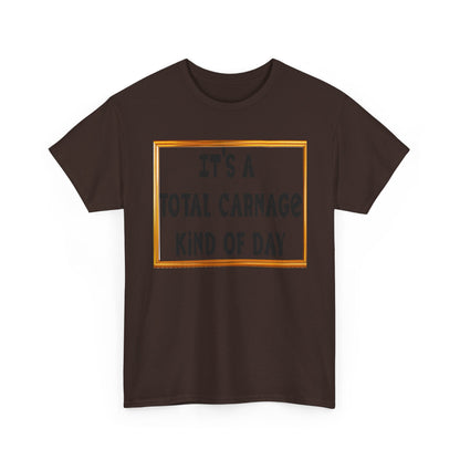 Total Carnage Unisex Heavy Cotton Tee, Casual t-shirt, Graphic Tee, Humor Shirt, Gift for Friends, Fun Apparel