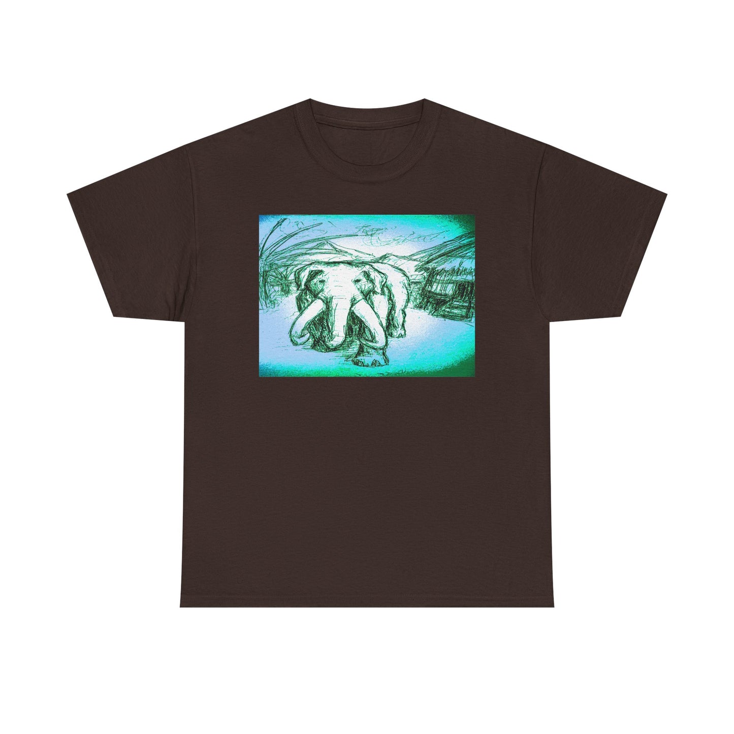 Artistic Elephant Unisex Cotton Tee - Unique Graphic Design