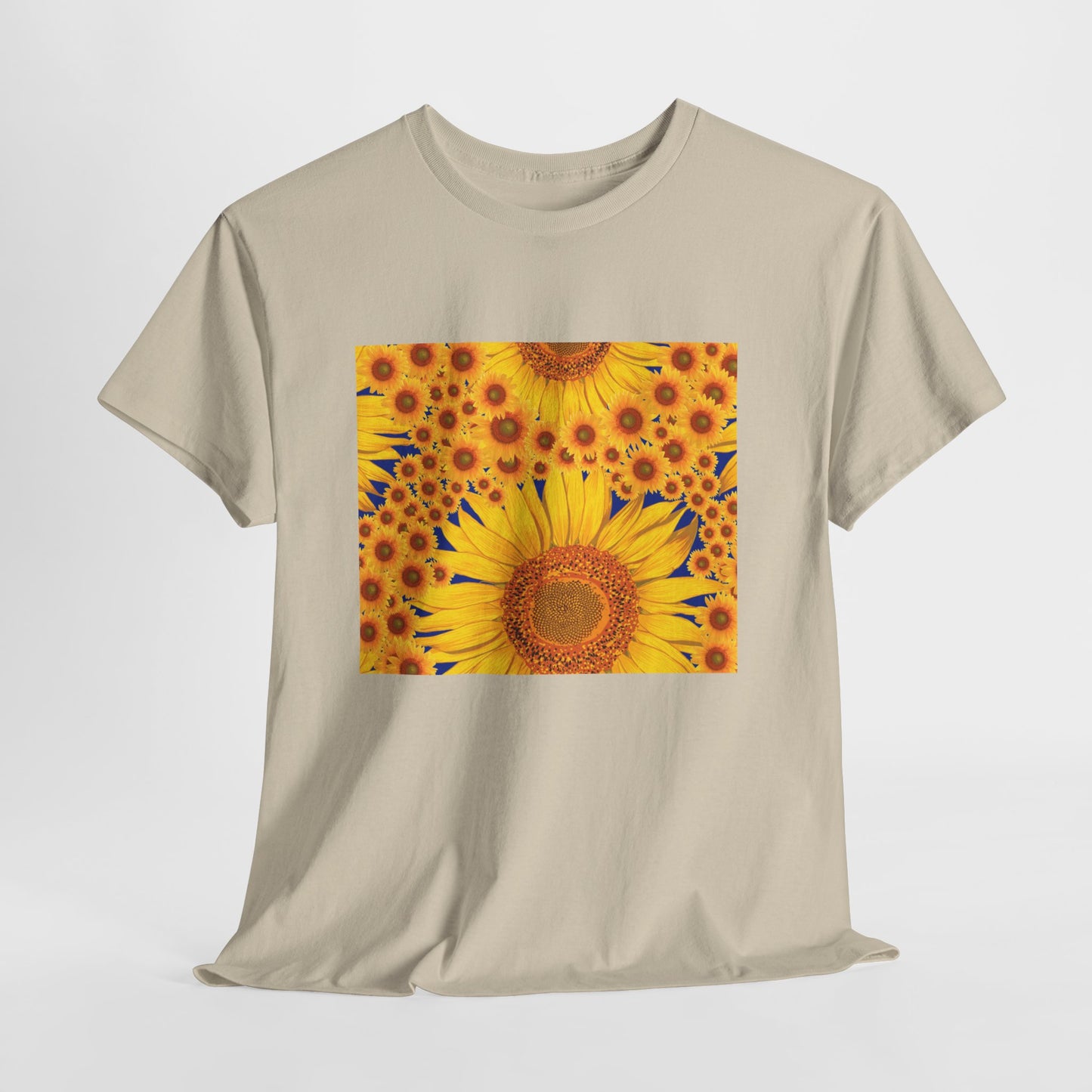 Sunflower Vibes Unisex Heavy Cotton Tee - Perfect for Summer, Nature Lovers, Gardening Celebrations, Casual Wear, Gift Ideas