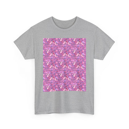 Colorful Floral and Glass Fish Pattern Tee, Unisex T-Shirt, Spring Fashion, Gift for Her, Casual Wear, Eco-Friendly Apparel, Birthday Gift