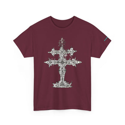 Graphic Tee — Gothic Cross Illustration Shirt