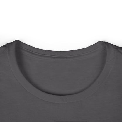 Playful tabby reaches for pink moon Women's Softstyle Tee