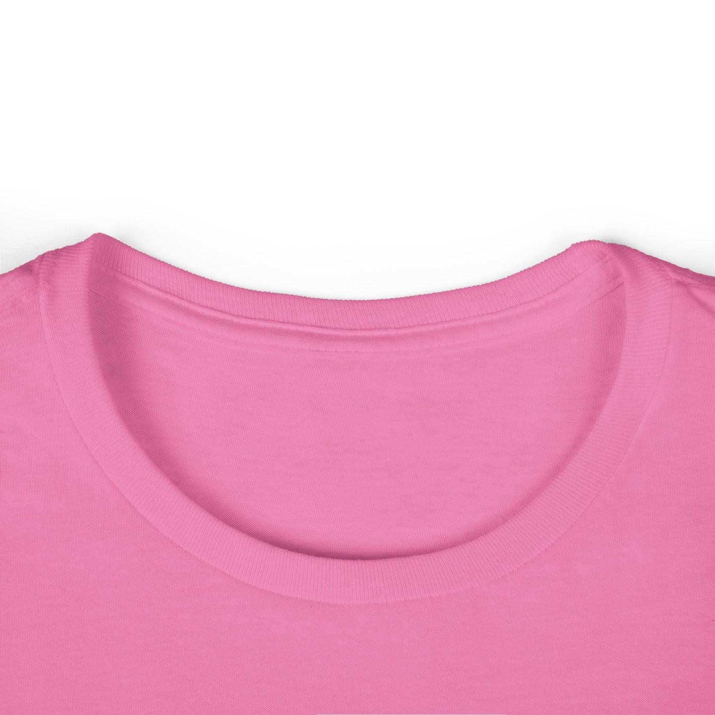 Playful tabby reaches for pink moon Women's Softstyle Tee