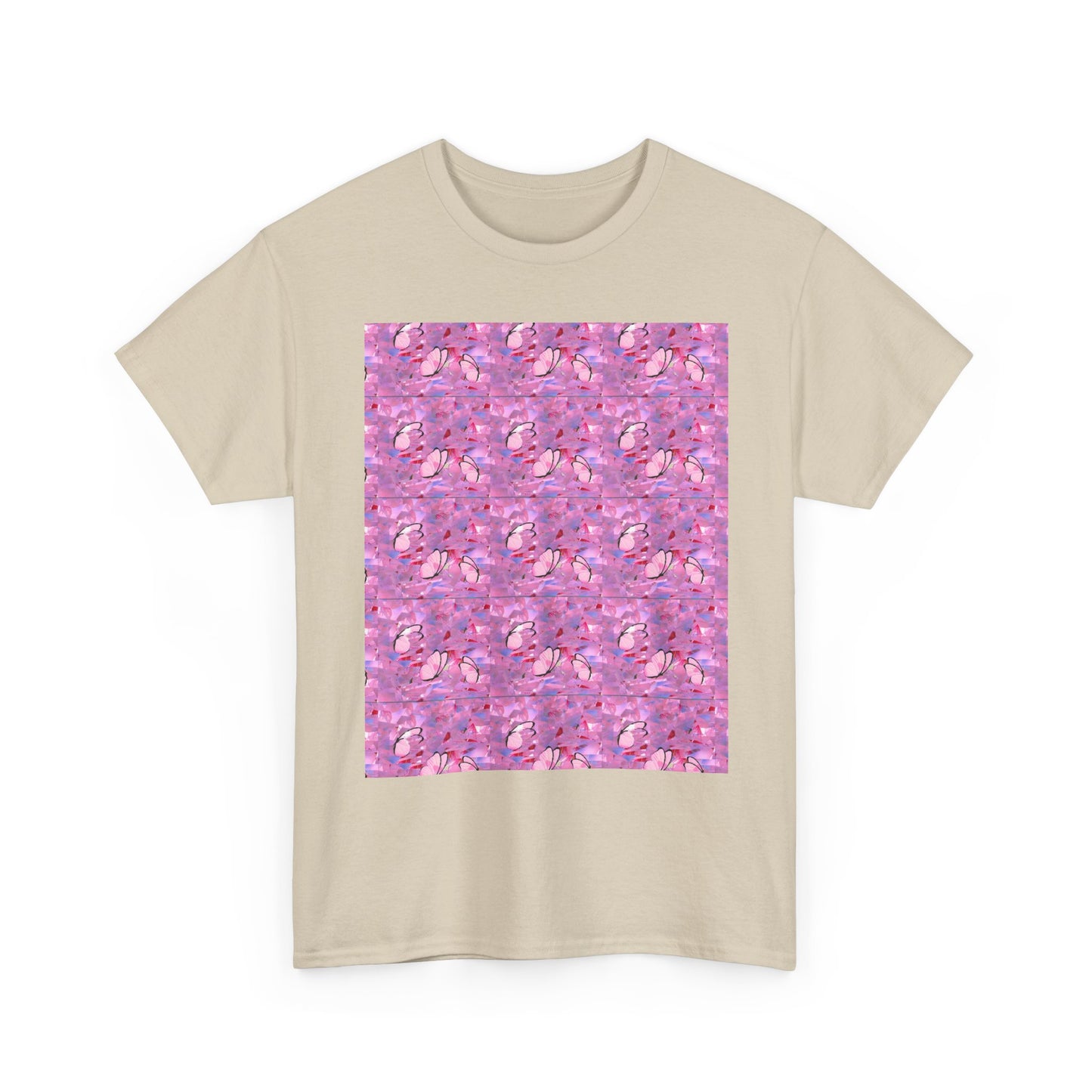Colorful Repeating Floral Pattern Tee, Unisex T-Shirt, Spring Fashion, Gift for Her, Casual Wear, Eco-Friendly Apparel, Birthday Gift