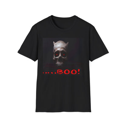 Spooky Demon Boo T-Shirt | Halloween Costume Tee | Unisex Softstyle Tee | Boo! Graphic Shirt | Casual Wear | Comfortable Halloween Apparel