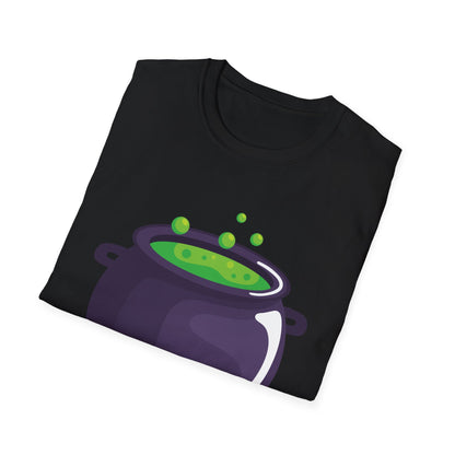 Halloween Potion Cauldron T-Shirt, Unisex Tee, Spooky Shirt, Witchy Apparel, Festival Wear, Halloween Costume