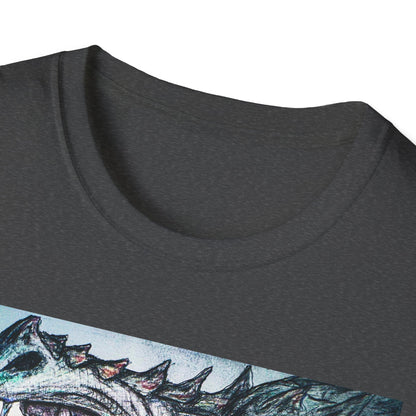 Graphic Dragon Art Unisex T-Shirt, Unique Gift for Ocean Lovers, Summer Vibes, Casual Wear, Perfect for Beach Days, Art Parties