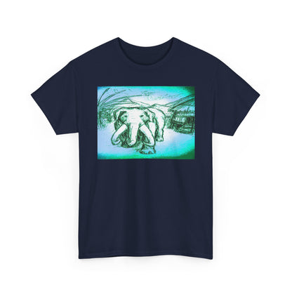 Artistic Elephant Unisex Cotton Tee - Unique Graphic Design