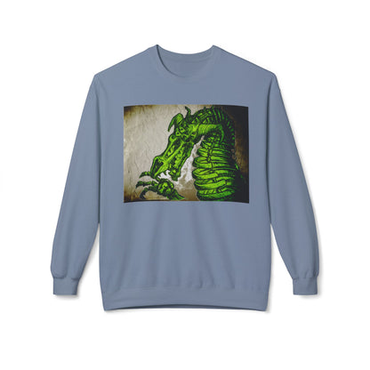 Vintage Green Dragon Unisex Midweight Softstyle Fleece Crewneck Sweatshirt