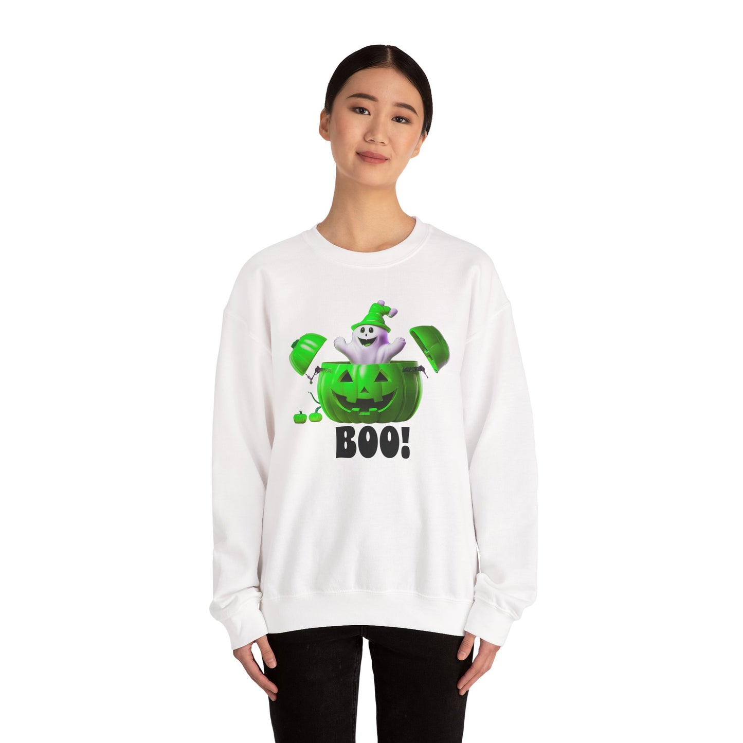 Halloween BOO Crewneck Sweatshirt, Unisex Boo Sweater for Fall Celebrations, Ghosts and Pumpkins Sweatshirt, Spooky Season Apparel, [...]