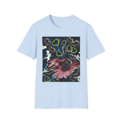 Floral Heart Unisex T-Shirt, Soft Cotton Tee, Casual Wear, Gift for Her/Him, Trendy Graphic Tee, Stylish Everyday Shirt
