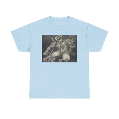 Bull Warrior With Kitten B & W design Unisex Tee