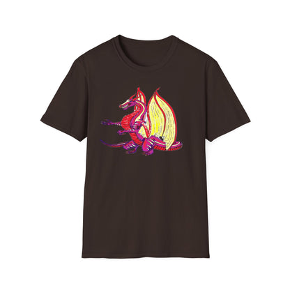 Red Dragon Graphic Unisex T-Shirt, Softstyle Tee, Unique Gift, Casual Wear, Fantasy Lover Apparel, Ideal for Conventions, Birthdays