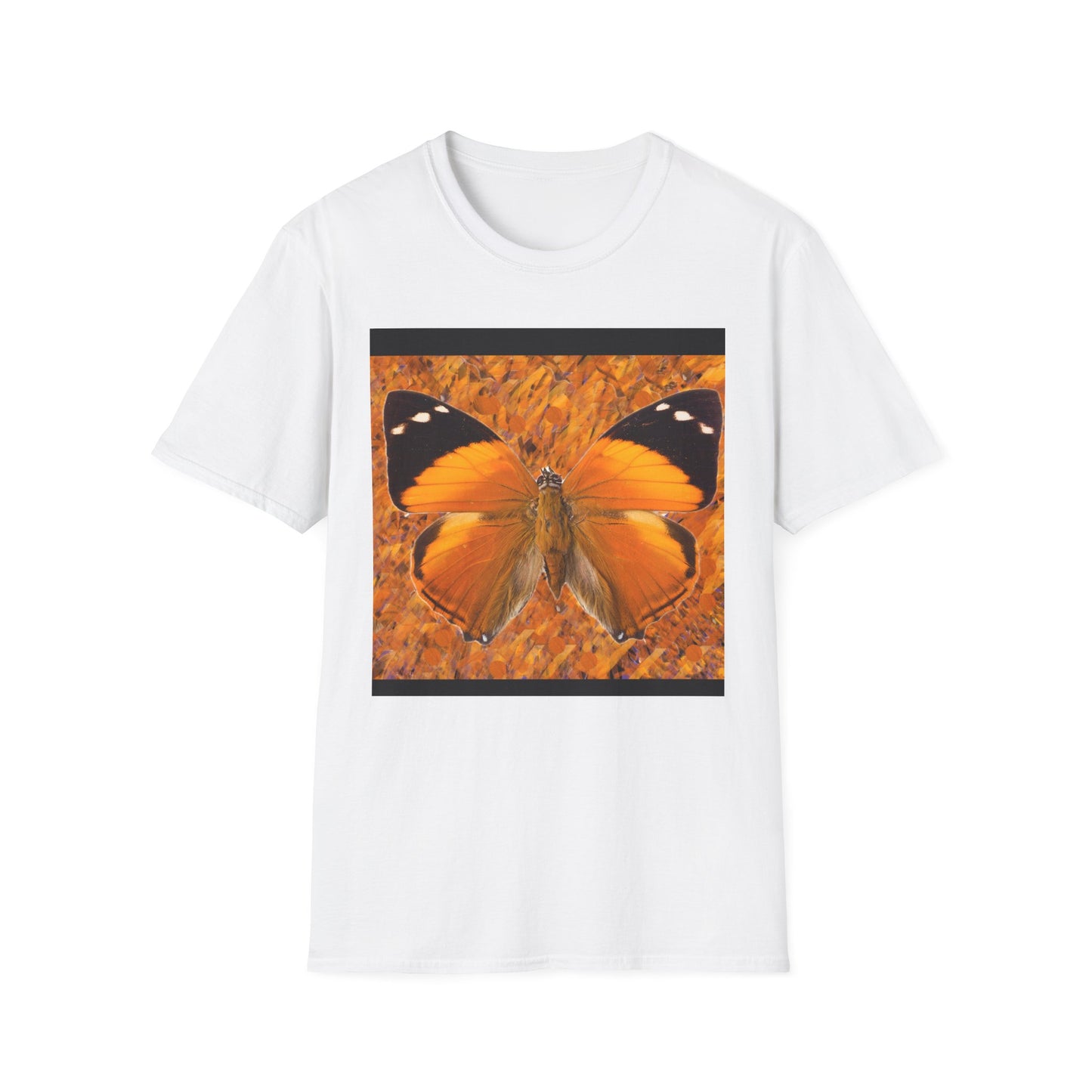 Butterfly Vibe Unisex Softstyle T-Shirt, Casual Wear, Nature Lover Gift, Eco-Friendly Apparel, Spring Fashion, Art Tee
