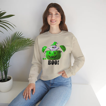 Halloween BOO Crewneck Sweatshirt, Unisex Boo Sweater for Fall Celebrations, Ghosts and Pumpkins Sweatshirt, Spooky Season Apparel, [...]