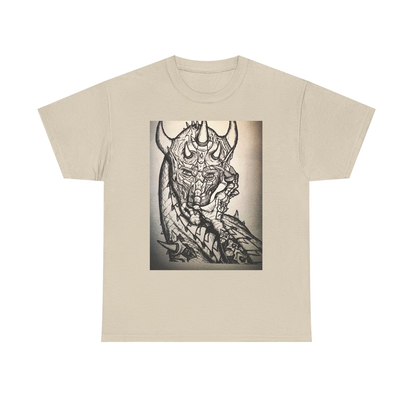 Dragon Art Unisex Heavy Cotton Tee, Graphic Tee, Unique Gift, Casual Wear, Fantasy Clothing, Art Inspired Shirt