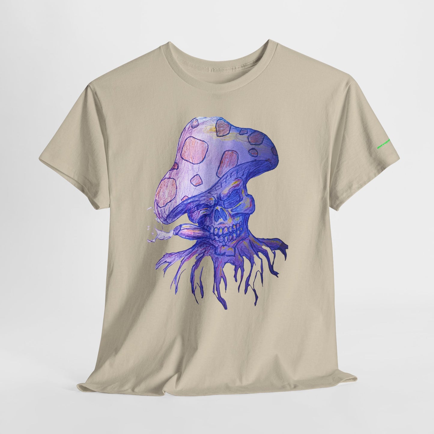 Skull Mushroom Graphic Tee for Nature Lovers