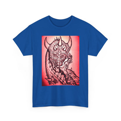 Bold Graphic Tee with Gothic Dragon Design, Unisex Cotton Shirt, Unique Art Tee, Oversized Casual Top, Gift for Art Lovers
