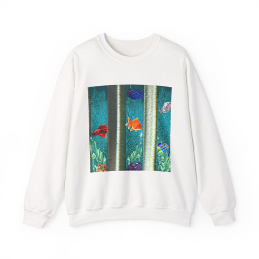 Vibrant Aquatic Sweatshirt - Cozy Outfit, Unique Gift, Everyday Comfort, Relaxing Atmosphere, Ocean Lover's Apparel