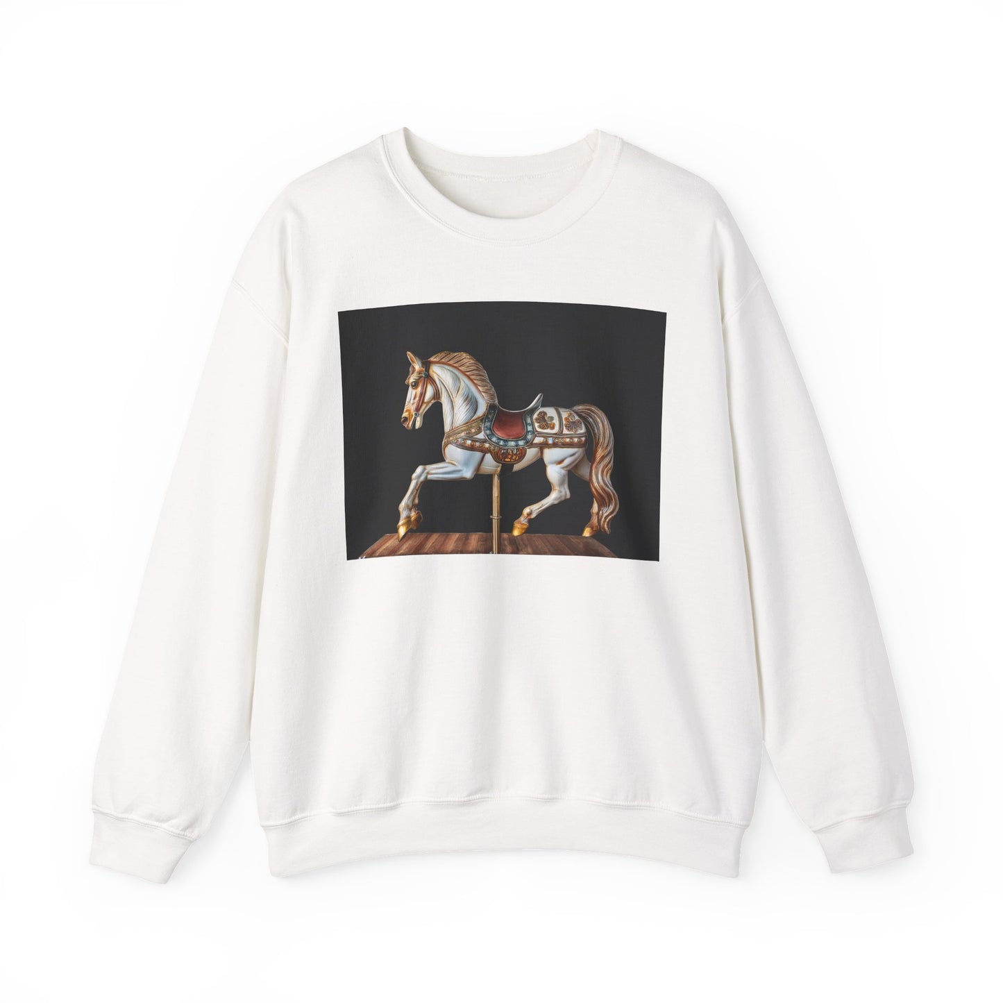 Vintage Carousel Horse Crewneck Sweatshirt, Cozy Sweatshirt, Equestrian Gift, Animal Art Sweatshirt, Unique Fall Apparel, Celebration [...]