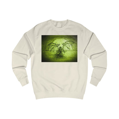 Gothic  Art Original Female Elf Scary  graphic Unisex Sweatshirt - Spooky Fashion, Halloween Apparel, Graphic Sweatshirt, Unique Gift, Cozy Casual Wear