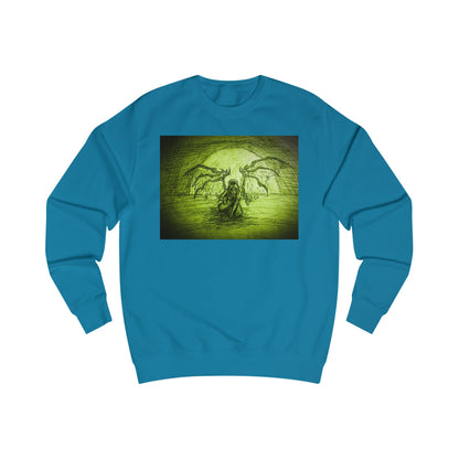 Gothic  Art Original Female Elf Scary  graphic Unisex Sweatshirt - Spooky Fashion, Halloween Apparel, Graphic Sweatshirt, Unique Gift, Cozy Casual Wear