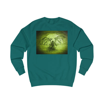 Gothic  Art Original Female Elf Scary  graphic Unisex Sweatshirt - Spooky Fashion, Halloween Apparel, Graphic Sweatshirt, Unique Gift, Cozy Casual Wear