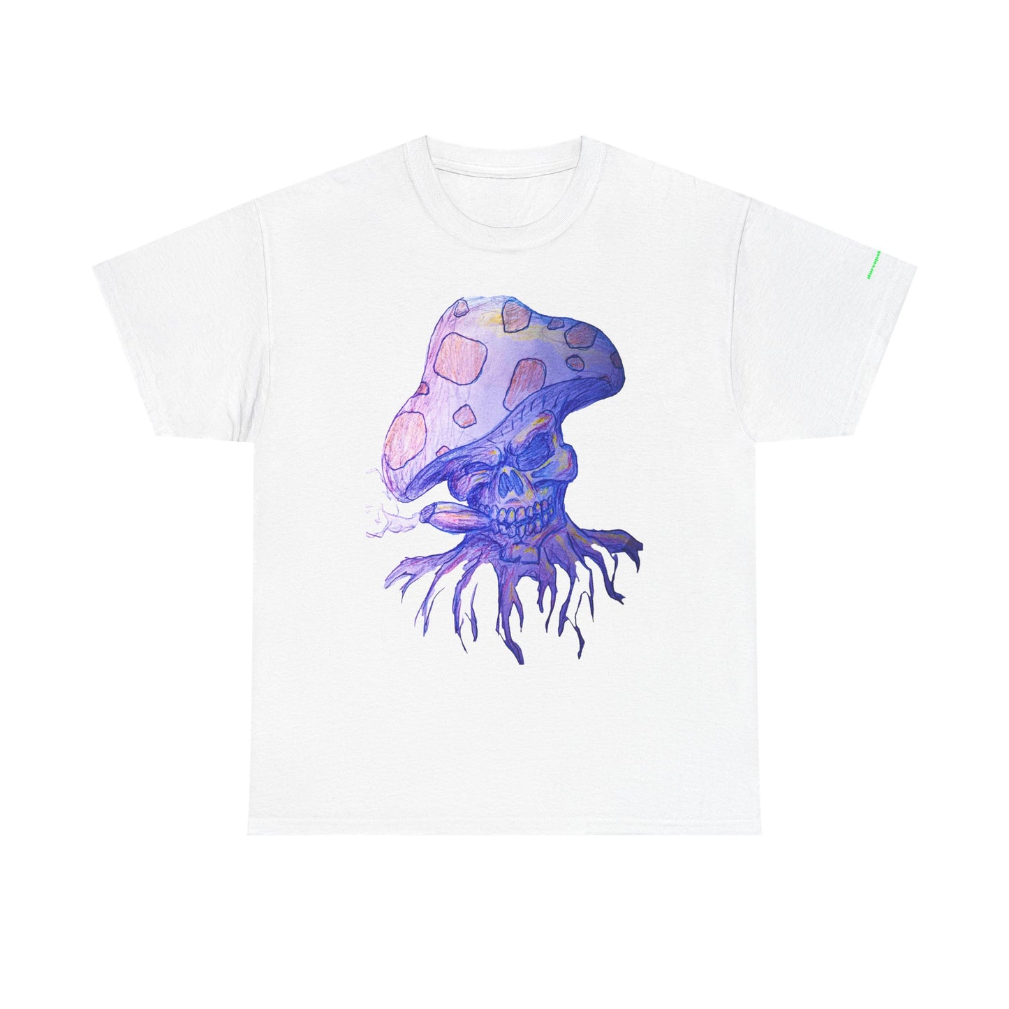 Skull Mushroom Graphic Tee for Nature Lovers