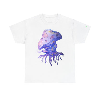 Skull Mushroom Graphic Tee for Nature Lovers