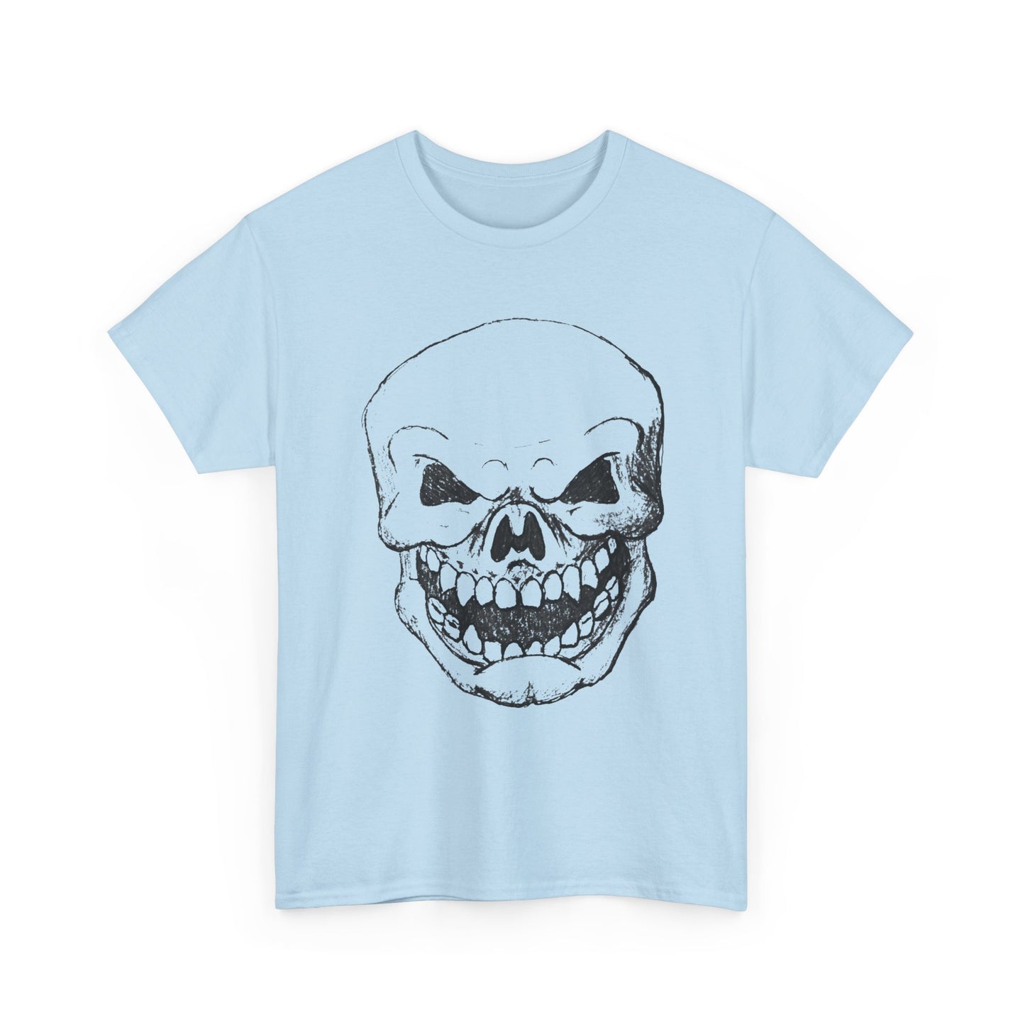Sketched Skull Tee — Grinning Skull Graphic T-Shirt