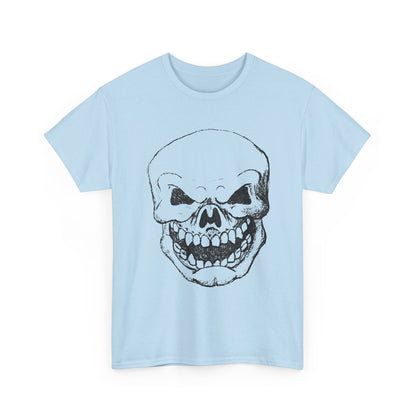 Sketched Skull Tee — Grinning Skull Graphic T-Shirt