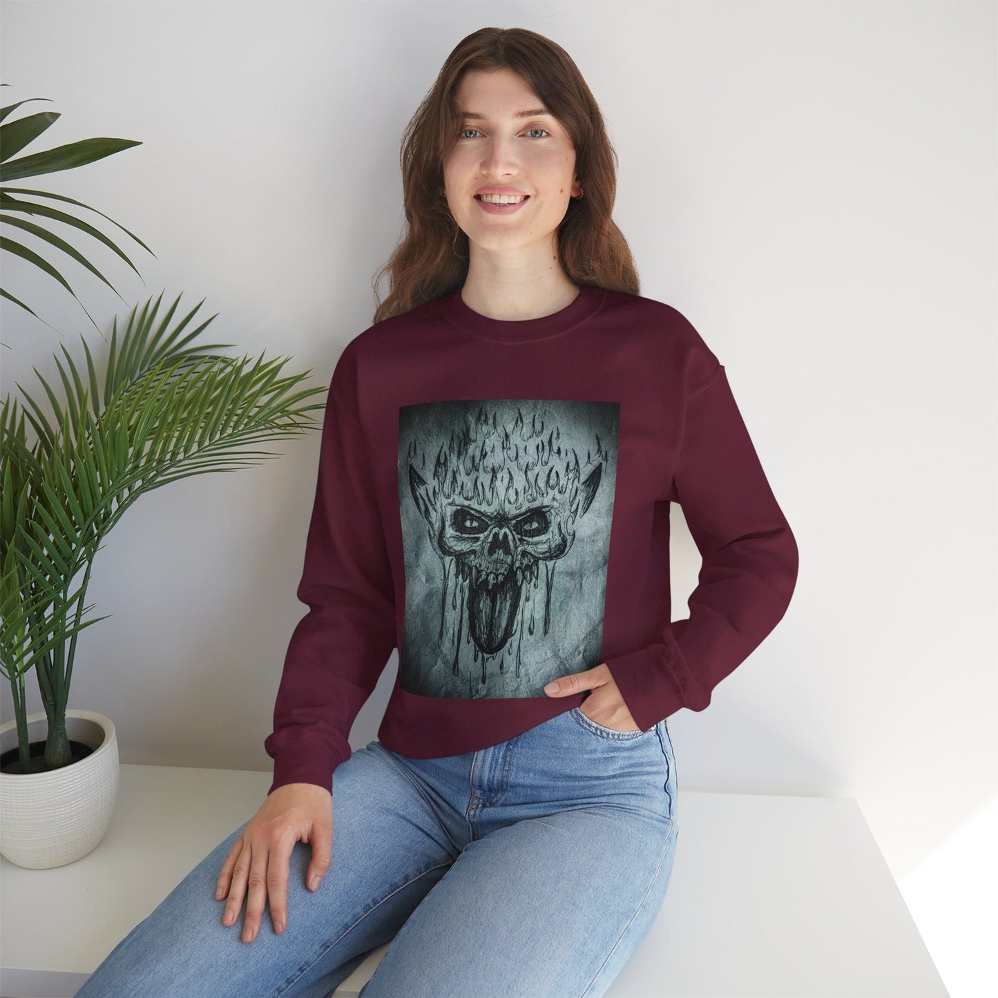 Skull Crewneck Sweatshirt
